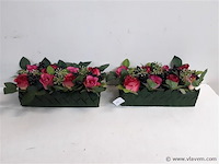 2 x bloemstuk op blok