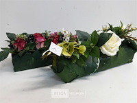 2 x bloemstuk op blok - afbeelding 3 van  3