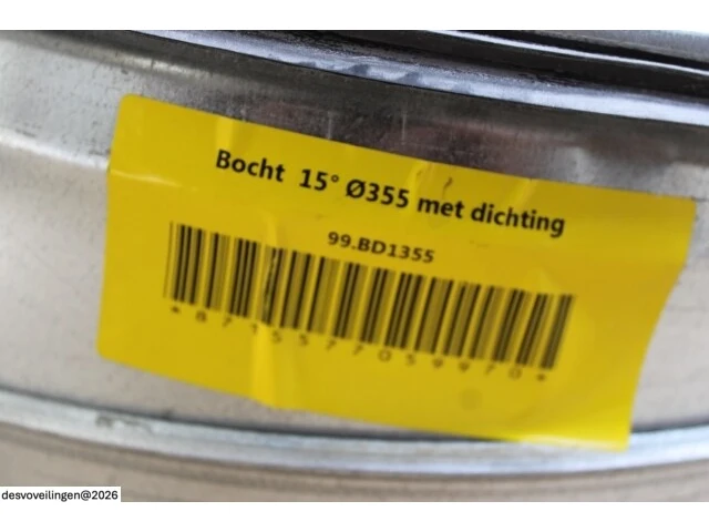2 x bocht 15° ø355 met dichting - afbeelding 3 van  3