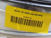 2 x bocht 15° ø355 met dichting - afbeelding 3 van  3