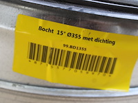 2 x bocht 15° ø355 met dichting - afbeelding 2 van  2