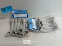 2 x bocht voor pvc buis 20 mm licht grijs 6 stuks - afbeelding 2 van  3