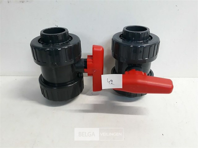 2 x bolkraan 40 mm drukleiding lijmverbinding - afbeelding 1 van  3