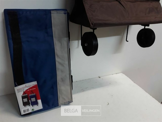 2 x boodschappenwagentje 33x16x60 cm opvouwbaar - afbeelding 3 van  3