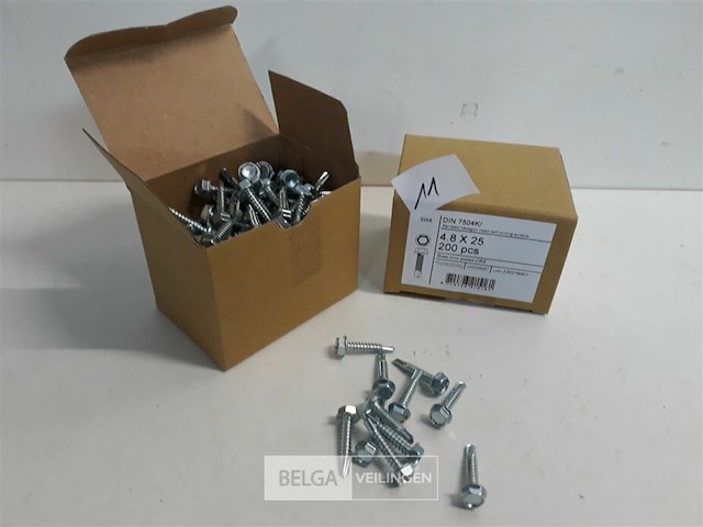 2 x boorschroef zeskant kop 4,8x25 mm 200 st - afbeelding 1 van  3