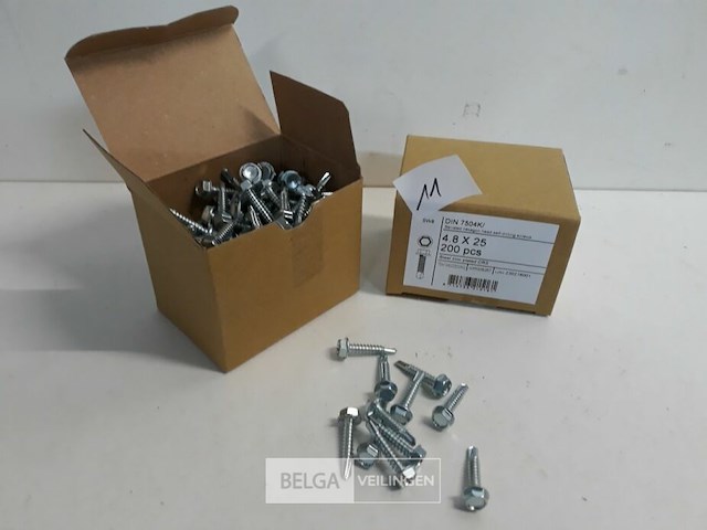 2 x boorschroef zeskant kop 4,8x25 mm 200 st - afbeelding 1 van  3