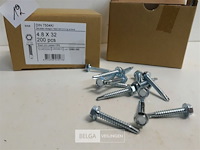 2 x boorschroef zeskant kop 4,8x32 mm 200 st - afbeelding 3 van  3