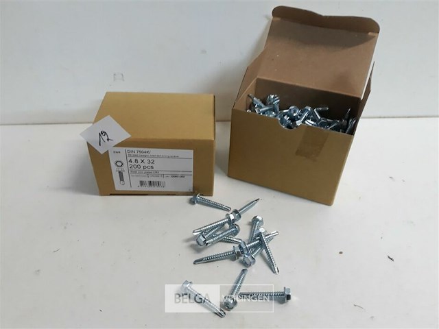 2 x boorschroef zeskant kop 4,8x32 mm 200 st - afbeelding 2 van  3