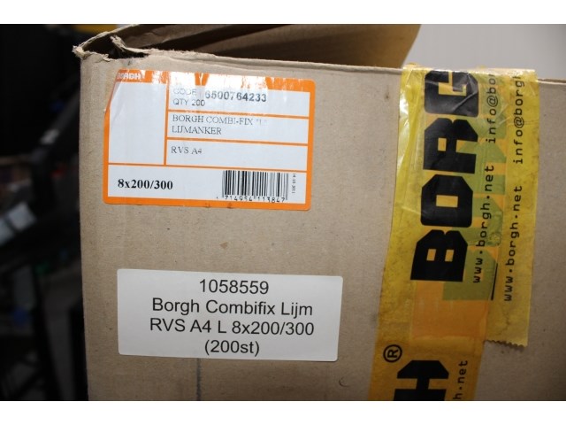 2 x borgh combifix lijm rvs a4 l 8x200/300 (200 st) - afbeelding 1 van  3