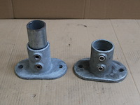 2 x buiskoppeling voetplaat hoog ø48 - afbeelding 2 van  2