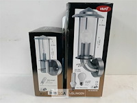 2 x buitenlamp inox rond 2 assorti - afbeelding 3 van  3