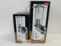 2 x buitenlamp inox rond 2 assorti - afbeelding 3 van  3