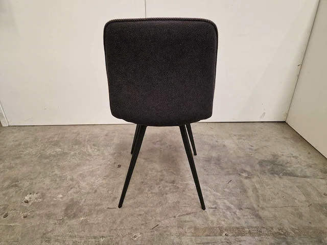 2 x comfort prestige interieurstoel deny met textiel antraciet - zwart metalen poten - afbeelding 2 van  5