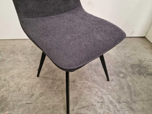 2 x comfort prestige interieurstoel deny met textiel antraciet - zwart metalen poten - afbeelding 5 van  5