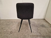 2 x comfort prestige interieurstoel deny met textiel antraciet - zwart metalen poten - afbeelding 4 van  5