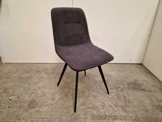 2 x comfort prestige interieurstoel deny met textiel antraciet - zwart metalen poten - afbeelding 1 van  5
