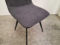 2 x comfort prestige interieurstoel deny met textiel antraciet - zwart metalen poten - afbeelding 5 van  5