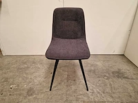 2 x comfort prestige interieurstoel deny met textiel antraciet - zwart metalen poten - afbeelding 2 van  5