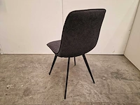 2 x comfort prestige interieurstoel deny met textiel antraciet - zwart metalen poten - afbeelding 3 van  5
