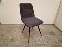 2 x comfort prestige interieurstoel deny met textiel antraciet - zwart metalen poten