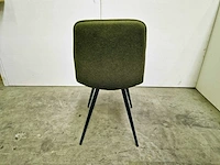 2 x comfort prestige interieurstoel deny met textiel donkergroen - zwart metalen poten - afbeelding 4 van  5