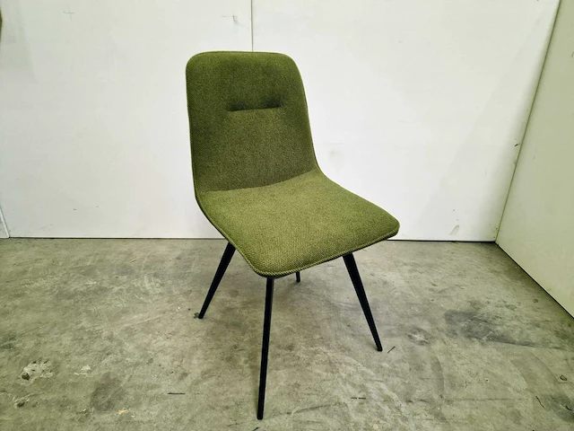 2 x comfort prestige interieurstoel deny met textiel donkergroen - zwart metalen poten - afbeelding 1 van  5