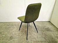 2 x comfort prestige interieurstoel deny met textiel donkergroen - zwart metalen poten - afbeelding 3 van  5