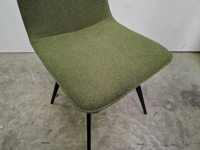 2 x comfort prestige interieurstoel deny met textiel donkergroen - zwart metalen poten - afbeelding 5 van  5