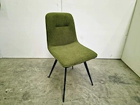 2 x comfort prestige interieurstoel deny met textiel donkergroen - zwart metalen poten