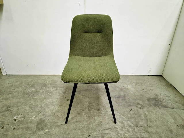 2 x comfort prestige interieurstoel deny met textiel donkergroen - zwart metalen poten - afbeelding 2 van  5