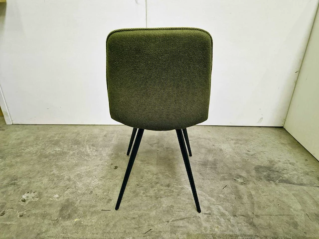 2 x comfort prestige interieurstoel deny met textiel donkergroen - zwart metalen poten - afbeelding 4 van  5