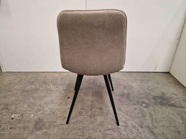 2 x comfort prestige interieurstoel deny met textiel lichtgrijs - zwart metalen poten - afbeelding 4 van  5