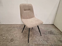 2 x comfort prestige interieurstoel deny met textiel lichtgrijs - zwart metalen poten - afbeelding 2 van  5