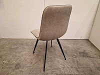 2 x comfort prestige interieurstoel deny met textiel lichtgrijs - zwart metalen poten - afbeelding 1 van  5