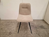 2 x comfort prestige interieurstoel deny met textiel lichtgrijs - zwart metalen poten - afbeelding 2 van  5