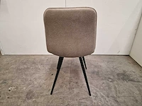 2 x comfort prestige interieurstoel deny met textiel lichtgrijs - zwart metalen poten - afbeelding 4 van  5