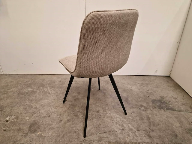 2 x comfort prestige interieurstoel deny met textiel lichtgrijs - zwart metalen poten - afbeelding 3 van  5