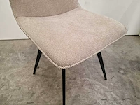 2 x comfort prestige interieurstoel deny met textiel lichtgrijs - zwart metalen poten - afbeelding 5 van  5