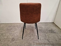 2 x comfort prestige interieurstoel java met textiel cognac - zwart metalen poten - afbeelding 4 van  4