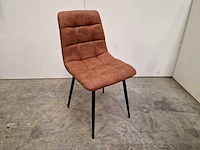 2 x comfort prestige interieurstoel java met textiel cognac - zwart metalen poten