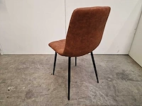 2 x comfort prestige interieurstoel java met textiel cognac - zwart metalen poten - afbeelding 1 van  4
