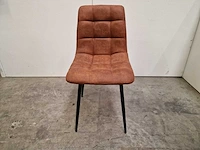 2 x comfort prestige interieurstoel java met textiel cognac - zwart metalen poten - afbeelding 2 van  4