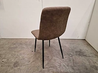 2 x comfort prestige interieurstoel java met textiel taupe - zwart metalen poten - afbeelding 3 van  4