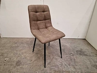 2 x comfort prestige interieurstoel java met textiel taupe - zwart metalen poten