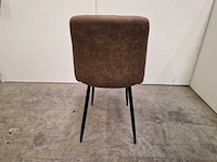 2 x comfort prestige interieurstoel java met textiel taupe - zwart metalen poten - afbeelding 3 van  4