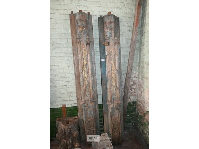 2 x decoratieve houten zuil - afbeelding 2 van  7