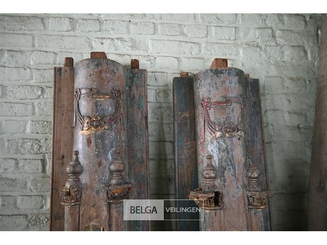 2 x decoratieve houten zuil - afbeelding 3 van  7
