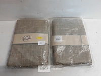 2 x decostof beige gouden stipjes 2x1,35m - afbeelding 1 van  3