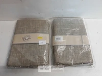 2 x decostof beige gouden stipjes 2x1,35m - afbeelding 2 van  3