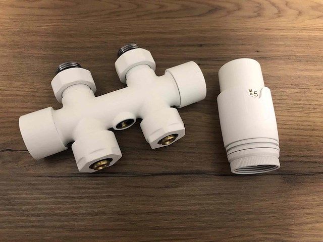 2 x design kraanset wit - vloer (recht) - afbeelding 1 van  2